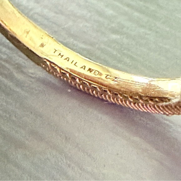 Judith Ripka 14K Gold Clad 925 Sterling Silver Ring Size 10.75 NEW - Picture 6 of 11